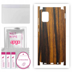 apgo Protective Skin Sticker for the back+sides compatible with Samsung Galaxy A71, Full Wrap Film, Foil, Vinyl - Pattern Tigerwood