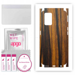 apgo Protective Skin Sticker for the back+sides compatible with Realme GT 5G, Full Wrap Film, Foil, Vinyl - Pattern Tigerwood