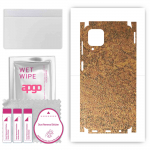 apgo Protective Skin Sticker for the back+sides compatible with Samsung Galaxy F12, Full Wrap Film, Foil, Vinyl - Pattern Rusty Copper