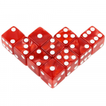 6-poolsed m&auml;ngut&auml;ringud 16 mm marmorist akr&uuml;&uuml;list D6 t&auml;ringukomplekt DND, RPG, lauam&auml;ngu v&otilde;i matemaatika &otilde;petamiseks