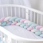 4-haruline pehme s&otilde;lme padi dekoratiivne beebi voodipesu, p&otilde;imitud v&otilde;revoodi, kokkup&otilde;rkevastane kaitseraua padi Four strands of 2.2M