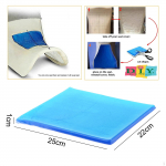 Motorbike Gel Pad, Motorcycle Seat Mat Cooling Breathable Easy to Cut Cushion Orange 25cmx25cmx1cm