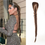 24-tolline s&uuml;nteetilisest juuksekiust punutud kalasaba-pats n&ouml;&ouml;riga hobusesaba pikendus &scaron;injoon juuksekaunistus