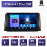 UAZ Patriot 3 jaoks 2016&ndash;2021 autoraadio multimeediumipleier Navigatsioon GPS WIFI Stereo Auto Android Carplay 2 Din 4+64GB 2+32GB