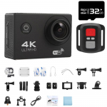 2,0-tolline m&auml;rulikaamera Ultra HD 4K 30 kaadrit sekundis WiFi allveekaamerad veekindlad kiiver Jalgratta videosalvestuskaamerad v&auml;lispordikaamerad must