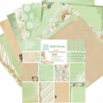 24 lehte pehmest rohelisest k&auml;sit&ouml;&ouml;paberist padjad L&otilde;ikamisstantsid Kunst Taust Origami Scrapbooking Kaartide tegemine