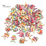 28mm armsad v&auml;rvilised maalimisn&ouml;&ouml;bid kalamustriga 2 auguga puidust Knopf 50tk/komplekt