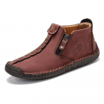 S&uuml;gissed meeste saapad K&auml;sitsi valmistatud vabaaja poolsaapad meestele talvesaapad t&otilde;mblukuga kingad meestele Hombres Botas 38 punane