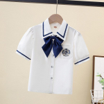 Suvised t&uuml;drukute l&uuml;hikeste varrukatega &otilde;hukesed koolivormid nais&otilde;pilastele valge s&auml;rk topp s&auml;rk 110