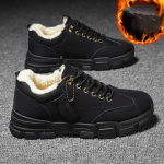 S&uuml;gis- ja talvised meeste jalan&otilde;ud veekindlad libisemiskindlad kulumiskindlad tossud soojad puuvillased spordijalatsid 44 must