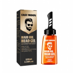 100ml Kaks &uuml;hes juukse&otilde;li peageel kreem laiade hammastega kamm Vintage Oil Head Big Back Head juuksekammi vaha kujundamine niisutav ja p&uuml;siv fikseerimine meestele