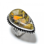 Natural Bumblebee Jasper Gemstone 925 Sterling Silver Gift Ring Size 7 q2r51