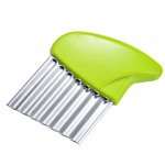 Roostevabast terasest kartulikr&otilde;psude viilutaja Taigna k&ouml;&ouml;givili, puuvili, kortsus, laineline k&ouml;&ouml;ginuga l&otilde;ikur t&uuml;keldaja Prantsuse praevalmistaja t&ouml;&ouml;riistade vidin roosa