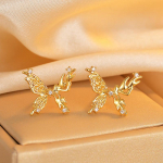 Prantsuse Sweet Wind Butterfly Stud k&otilde;rvar&otilde;ngad Naiste tsirkoonist temperamendiga k&otilde;rvar&otilde;ngad Mitmek&uuml;lgsed ni&scaron;ikujundusega moodsad k&otilde;rgekvaliteedilised k&otilde;rvar&otilde;ngad kuld