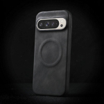 Luxury Leather Solid Color Magnetic Cover For Google Pixel 9 Pro XL Pixel 8A Matte Shockproof Lens Protection for MagSafe Hard PC Phone Case Google Pixel 9 must