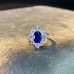 Peen abielus&otilde;rmus naistele, romantiline s&auml;delev sinine teemant 925 h&otilde;bedane kihlas&otilde;rmused naistele, ehted, kingitus 6