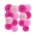 15pcs Bohemian paper towels pom-poms Champagne neutral party decorations paper flowers wedding bride shower party supplies 15PCS