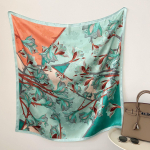 90CM Neli Aastaaega Ruudukujuline Suur Ruudukujuline Sall Luksuslik Dekoratiivne S&auml;rk Professionaalne Peapael Juuksepael P&auml;ikesekaitse Peapael 90*90