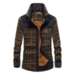 Meeste s&uuml;gistalv vabaaja paksud soojad s&auml;rgid Camisa Masculina Chemise Homme Meeste Militarrcoat Villased fliismantlid M