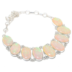 Orange Triplet Opal Gemstone Handmade 925 Sterling Silver Necklace 18 v2h35
