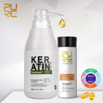 PURC 300 ml Brasiilia keratiiniga juuksehooldus, sirgendamine, parandamine, kortsud lokkis juuksed, 100 ml puhastav &scaron;ampoonikomplekt keratiinitooted 0 Degree Keratin Set valge