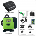 16 rida 3D roheline lasertase 2 patareiga isetasanduv juhtmevaba kaugjuhtimispult 360 horisontaalne vertikaalne ristseinaklamber 16 lines upgrade