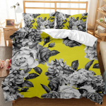 Lilleline tekikottide komplekt V&auml;rviline lilleline Fresh Garden Botanical kahekordne voodipesukomplekt, naiste lilleline pol&uuml;estrist voodipesukomplekt, kuninganna kuninganna 70x133cm 2pcs