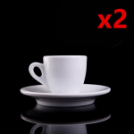 Nuova Point Classic Esppresso tassi ja taldriku komplekt Professionaalne v&otilde;istlustase Thicken Bone China kohvikruusi ja taldriku komplekt 2 Pieces 60ml