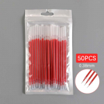 50 tk/kott Universaalne 0,38 mm n&otilde;elaotsaga geelpliiatsi t&auml;itevarras must sinine punane tindiga vahetatav s&uuml;damik 13 cm pikkune kontori kooli kirjutustarbed 50pcs punane