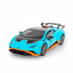 1/32 Lambos Huracan STO Sulamist Mudelauto M&auml;nguasi Diecasts Metallvalu Heli ja Valgus Tagasit&otilde;mmatav Auto M&auml;nguasjad Lastele S&otilde;iduk sinine