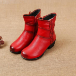 Talvised platvormiga lumesaapad naistele, soe karusnahast vooder, paksu plokk-kontsaga pahkluu saapad k&uuml;ljet&otilde;mblukuga naiste nahast libisemiskindlad l&uuml;hikesed saapad 35