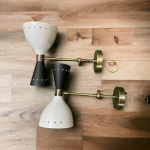 1950ndate Itaalia Keskaja Topeltseinavalgustid | Sputnik Diabolo Seinalambid | Moodne Pistikuga Dekoratiivne Seinavalgusti