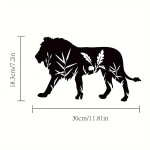 1pc Metal Art Wall Decor Lion Sign Stylish Metal Wall Art for Kitchen, Bathroom, Living Room, Bedroom,Porch | Ideal Home Gift helehall v&auml;rv