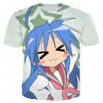 Lucky Star Jaapani anime T-s&auml;rk meeste naiste multifilm Loli &uuml;lisuur spordi 3D prinditud Harajuku t&auml;navar&otilde;ivad, laste topid 100cm