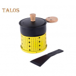 Kaasaskantav juustuahi k&uuml;&uuml;nlahoidja spaatliga Ruumis&auml;&auml;stlik Lihtne elegantne juustusulataja Multifunktsionaalne kuuma potiga pann kollane