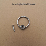 Tugev roostevabast terasest &uuml;mmargune r&otilde;ngask&auml;epide sahtli v&otilde;i kapi jaoks Large ring handle (with screws)