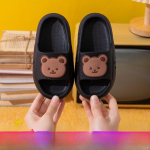 Poiste libisemiskindlad sise-/v&auml;lisussid ja armsad t&uuml;drukute sandaalid &ndash; 2024. aasta suvi Cartoon Bear, size 30-31