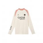 Jordan Paris Saint-Germain FW24 Dri-FIT ADV V&auml;lisriided Vabaaja Spordipullover Pikkade varrukatega T-s&auml;rk Meeste Topid Valge Roosa FQ2321-111 XL