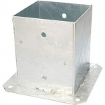 KOTARBAU&reg; Pied de poteau &agrave; visser 120 x 120 mm Galvanis&eacute; &agrave; chaud Poteaux carr&eacute;s en bois Poteau Support de poteau Porteur de cl&ocirc;ture