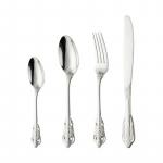24 tk Vintage Roostevabast terasest kullatud Lauan&otilde;ude komplekt Dinner Knives Forks Teaspoons Set Luksuslik Lauan&otilde;ude komplekt Graveeritud Lauan&otilde;ude komplekt h&otilde;be