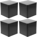 4 tk Pulberkohvioa Teelehe Suhkru S&auml;ilituspurk Kontorikauss Plekkpurk Karbid Kingituseks V&auml;ikesed 8.5X8.5cm must