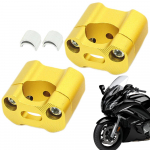 Mootorratta juhtraua p&uuml;stikud alumiiniumsulamist 2 tk juhtraua klambri adapter mootorratta 22 mm juhtraua p&uuml;stikud juhtraua kinnitusklamber punane