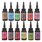 12 tk UV-vaigu erinevaid v&auml;rve Kiiresti k&otilde;venevat erksat v&auml;rvi laialdaselt kasutatav UV-epoks&uuml;vaik isetegemise ehete jaoks