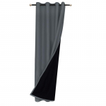 Termoisolatsiooniga 100% pimendavad kardinad magamistoa jaoks musta voodriga, kogu ruumi pimendavad, m&uuml;ra v&auml;hendavad, l&auml;biviikudega kardinapaneelid 140x245cm(55x96inch)