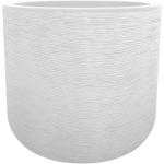 EDA Pot de fleurs rond GRAPHIT UP - 67 L - &Oslash; 49 cm x H 46,2 cm - Blanc c&eacute;rus&eacute;