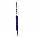 Pierres et Min&eacute;raux. Stylo min&eacute;raux Jaspe bleu d'Afrique du Sud. Couleur Bleu marine.