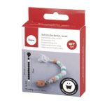 Kit de fabrication d'attache-t&eacute;tine - RAYHER - Cha&icirc;nette de sucette - Bleu clair - 15 pi&egrave;ces sinine