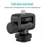 Universaalne Snail Gimbal kaamera valgusadapter kiirvabastusega statiivide ja selfie stickide jaoks Small hot shoe adapter, Plastic + Metal, P01