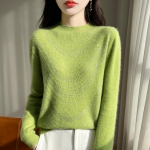 Naiste ka&scaron;miirist sviiter Qinghe ka&scaron;miir 30% ka&scaron;miir 70% vill s&uuml;gis-talvine ka&scaron;miir pullover pehme ja soe XL roheline