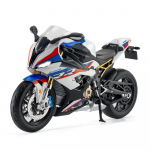 1/9 m&otilde;&otilde;tkava BMW S1000RR t&auml;iskasvanu metallivalust mootorrattamudel Kingituste seeria S&otilde;idukid Kogutav Moto m&auml;nguasjad Kingituste kogu valge
